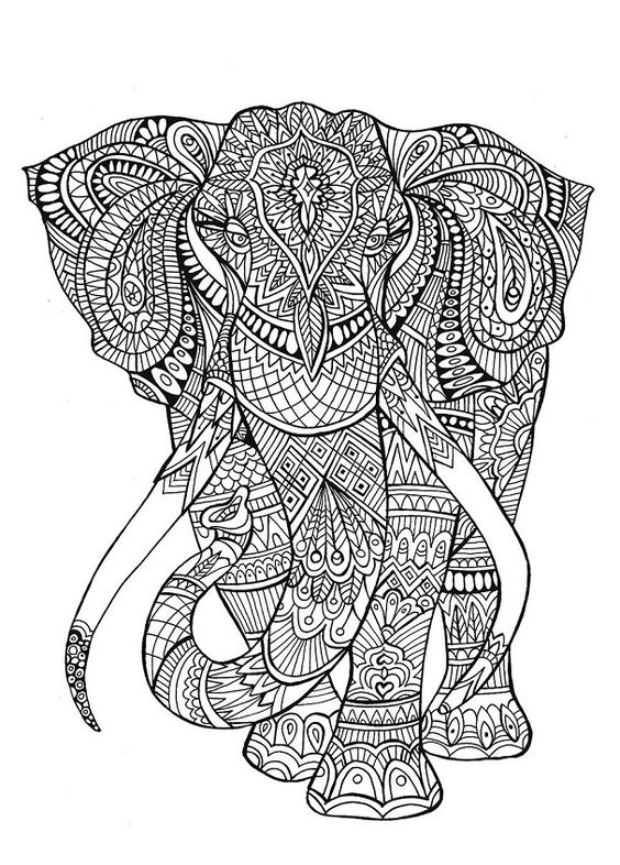 Diseños de Elefantes hindúes en mandalas: Significado y dibujos para