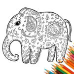 Mandalas para colorear con animales y Zentangles