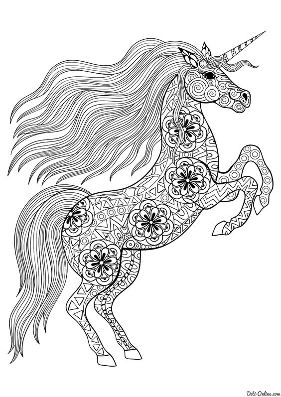 Mandalas de Unicornios para pintar e imprimir - Mandalas