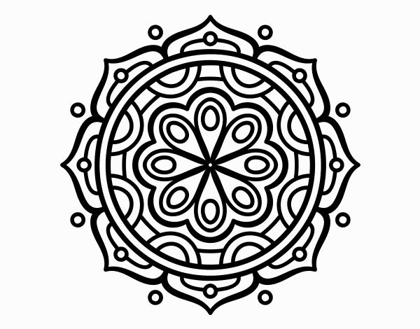 Mandala blanco y negro para descargar e imprimir - Mandalas